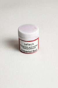 Покрывная краска для кожи LeTech Leather Colourant, цвет Imperial Red, 50 мл